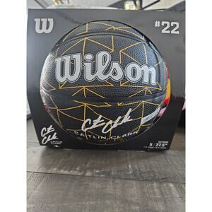 Wilson Caitlin Clark Repetition Outdoor Basketball black yellow, size 5 (27.5").